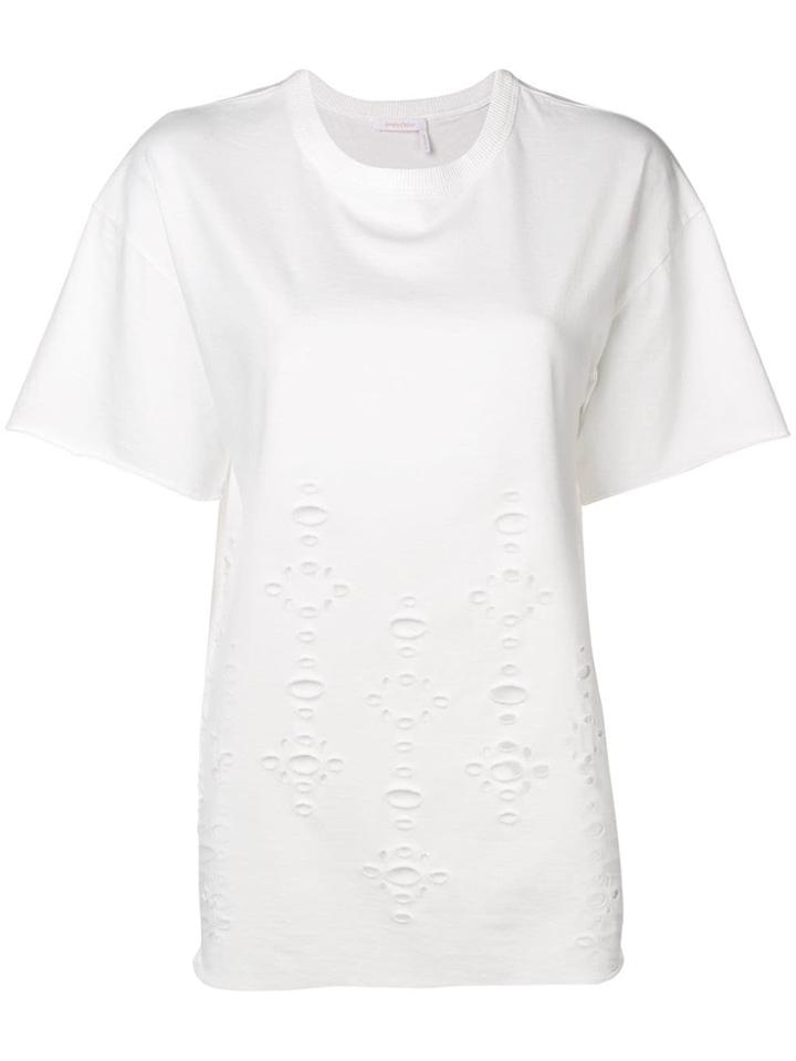 See By Chloé Cut-out Detail T-shirt - White