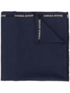 Canada Goose Side Logo Detail Scarf - Blue