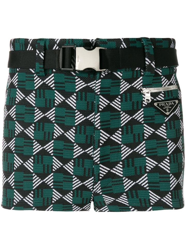 Prada Patterned Swim Shorts - Green