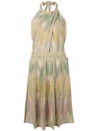 M Missoni Short Halterneck Dress - Neutrals