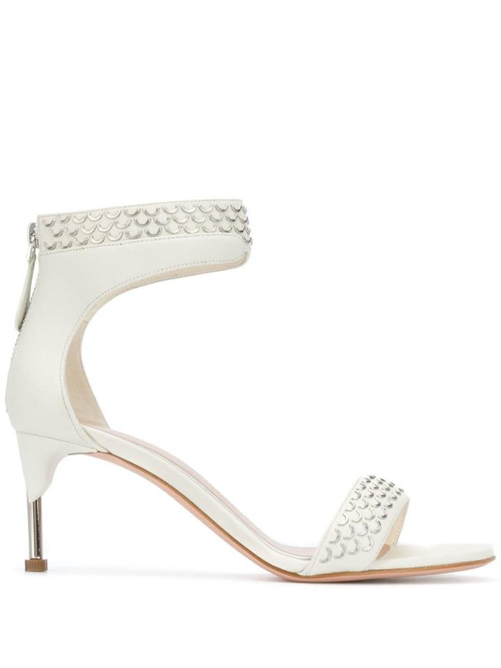 Alexander Mcqueen Curved Studs Sandals - White