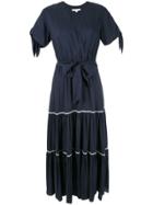 Jonathan Simkhai Tiered Wrap Maxi Dress - Blue