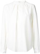 Le Ciel Bleu Puff Sleeve Blouse, Women's, Size: 36, White, Polyester/rayon/wool/polyurethane
