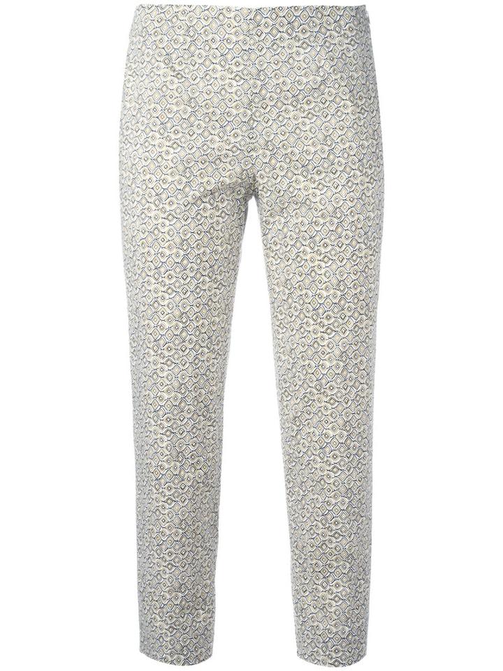 Piazza Sempione Audrey Cropped Trousers, Women's, Size: 46, Green, Cotton/spandex/elastane