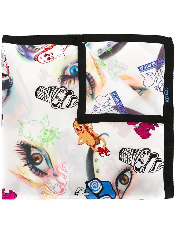 Kenzo Flyer Scarf, Women's, Silk