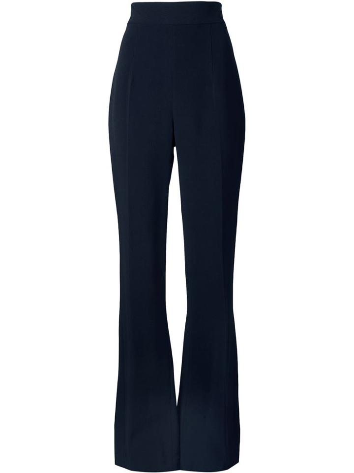 Cushnie Et Ochs Wide Leg Trousers, Women's, Size: 6, Blue, Viscose/silicone