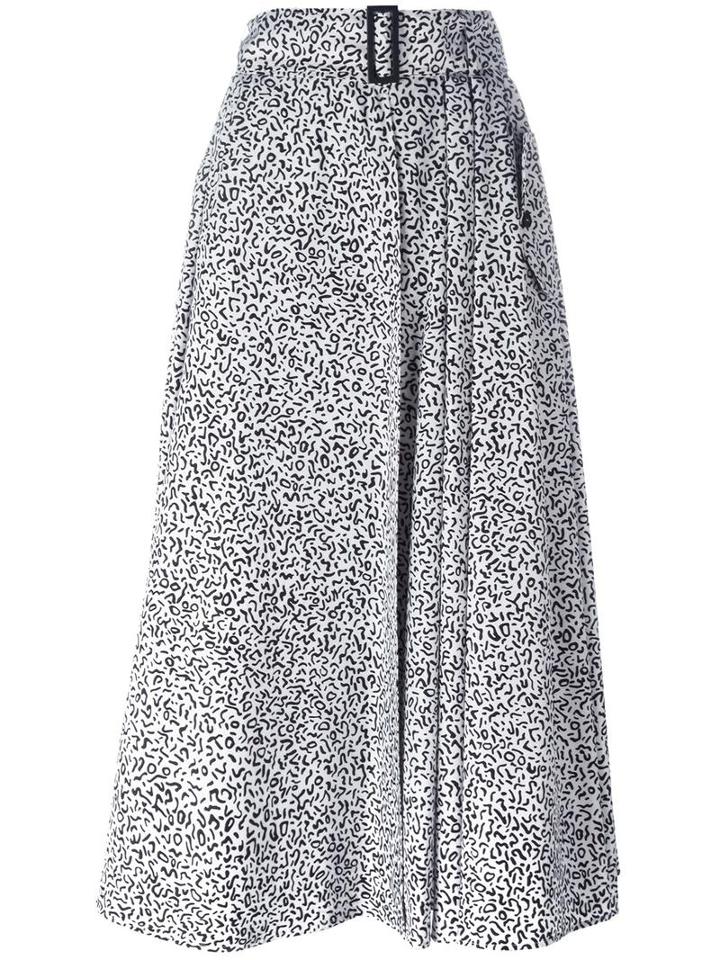 Max Mara Leopard Print Mid Skirt, Women's, Size: 38, White, Polyester