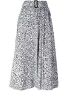 Max Mara Leopard Print Mid Skirt, Women's, Size: 38, White, Polyester