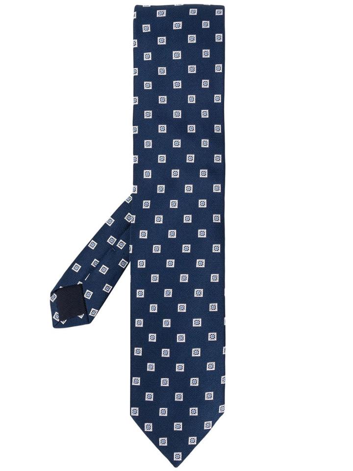 Corneliani Geometric Print Tie - Blue
