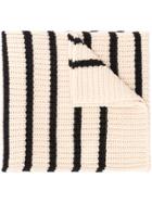 Essentiel Antwerp Ribbed-knit Striped Scarf - Neutrals