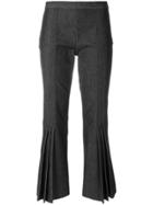 Marco De Vincenzo Cropped Pleat Jeans - Blue