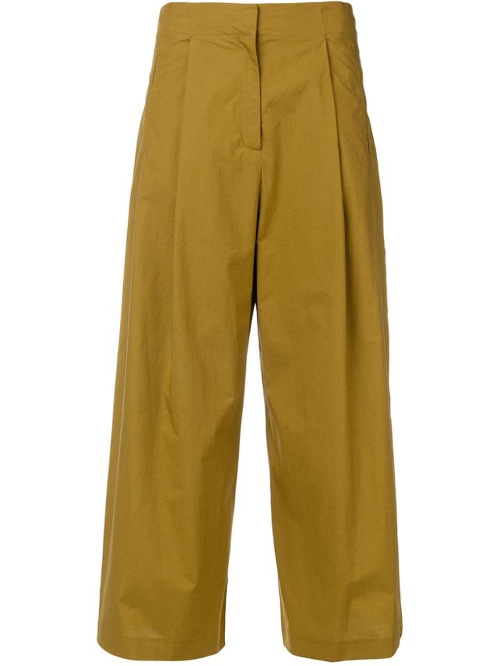 Etro Cropped Wide-leg Trousers - Brown