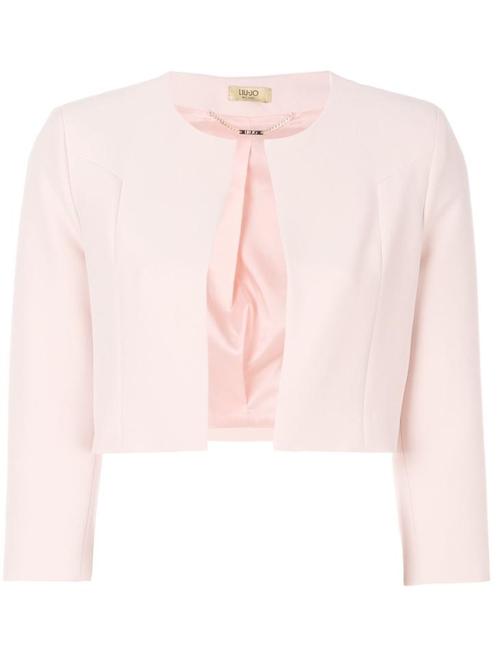 Liu Jo Cropped Tailored Jacket - Nude & Neutrals
