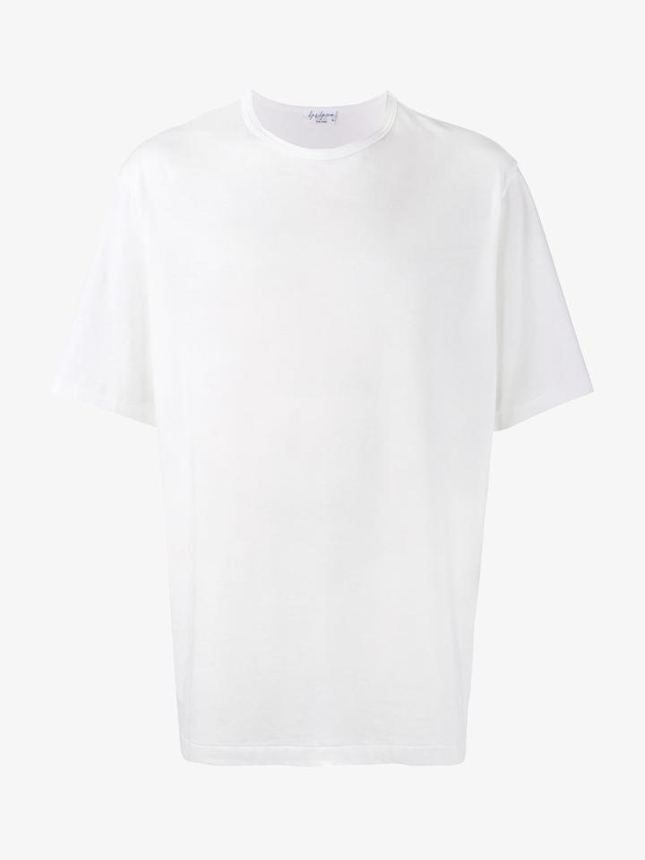 Yohji Yamamoto Staff Printed Short Sleeve T-shirt, Men's, Size: 3, White, Cotton