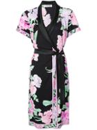 Leonard - Floral Wrap Dress - Women - Silk - 38, Black, Silk