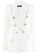 Balmain Textured Blazer Jacket - White