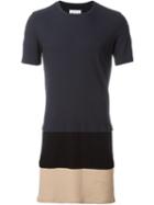 Maison Margiela Long Line T-shirt, Men's, Size: 52, Blue, Cotton