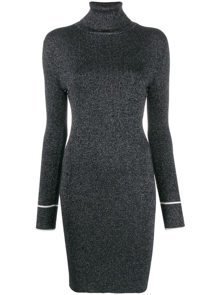 Off-white Lurex Knitted Dress - Silver