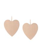 Irene Neuwirth 18kt Rose Gold Large Flat Heart Earrings