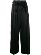 Valentino Bow Waist Trousers - Black