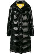 Alberta Ferretti Oversized Embroidered Logo Puffer Jacket - Black