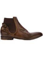 Officine Creative Buckle Detail Ankle Boots, Women's, Size: 37.5, Brown, Calf Leather/leather/spandex/elastane