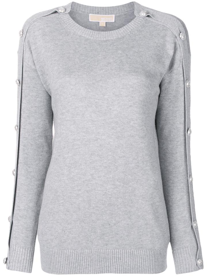 Michael Michael Kors Button-embellished Jumper - Grey