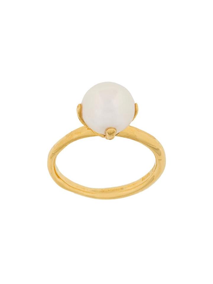 Wouters & Hendrix My Favourite Freshwater Pearl Ring - Metallic