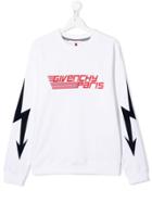 Givenchy Kids Teen Contrasting Logo Print Sweatshirt - White