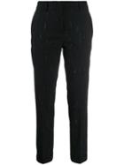 Piazza Sempione Striped Tailored Trousers - Black