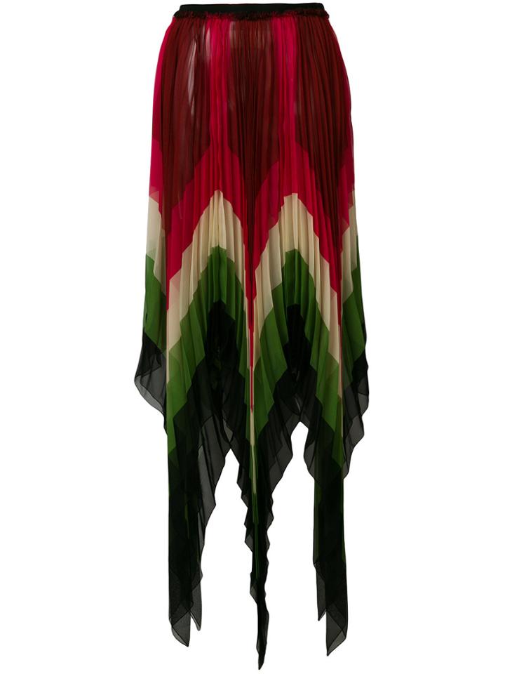 Gucci Jagged Micro Pleated Skirt - Multicolour
