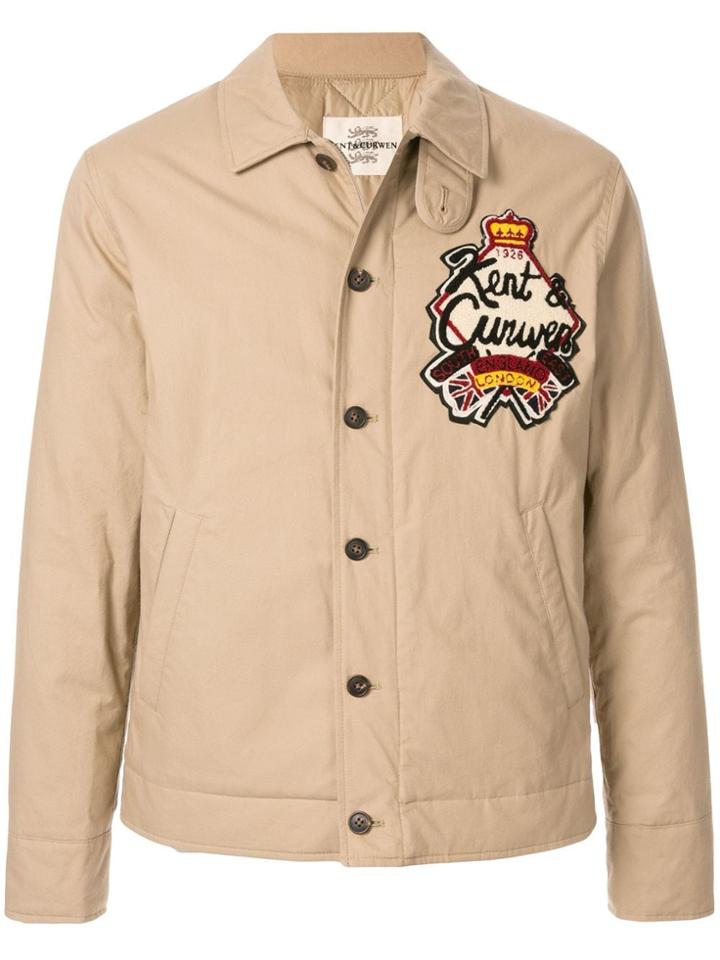 Kent & Curwen Logo Patch Jacket - Brown