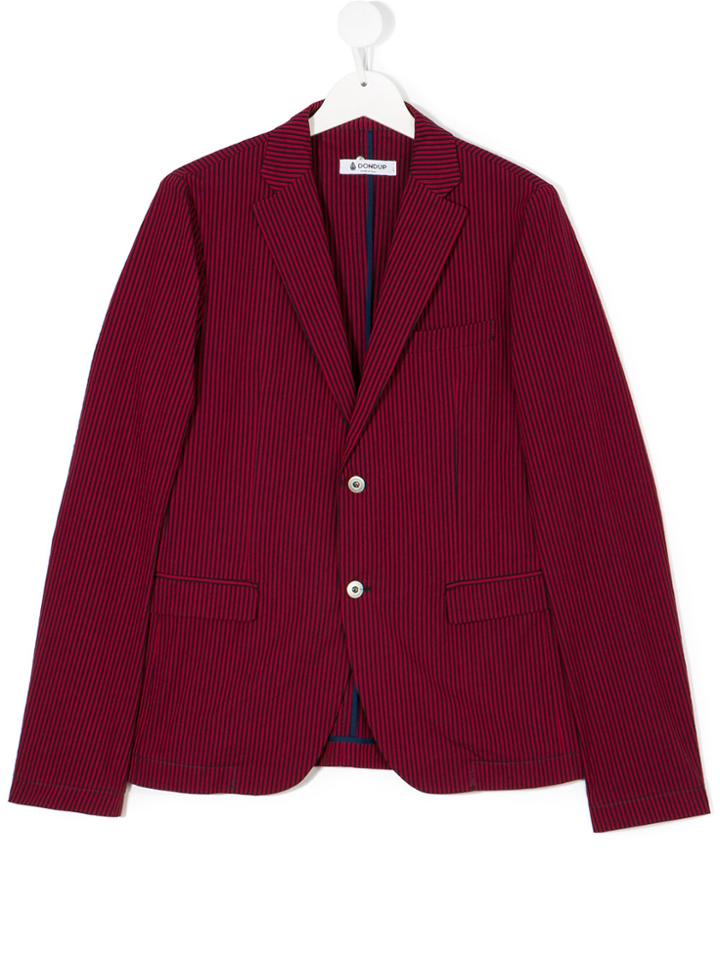 Dondup Kids Classic Striped Blazer - Red