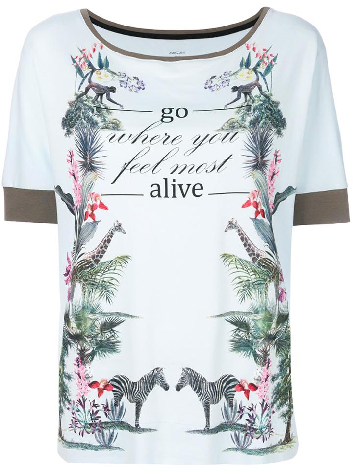 Marc Cain Alive Print T-shirt - Blue