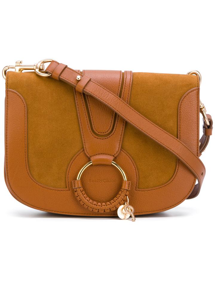 See By Chloé - Hana Cross Body Bag - Women - Cotton/goat Skin/suede - One Size, Brown, Cotton/goat Skin/suede