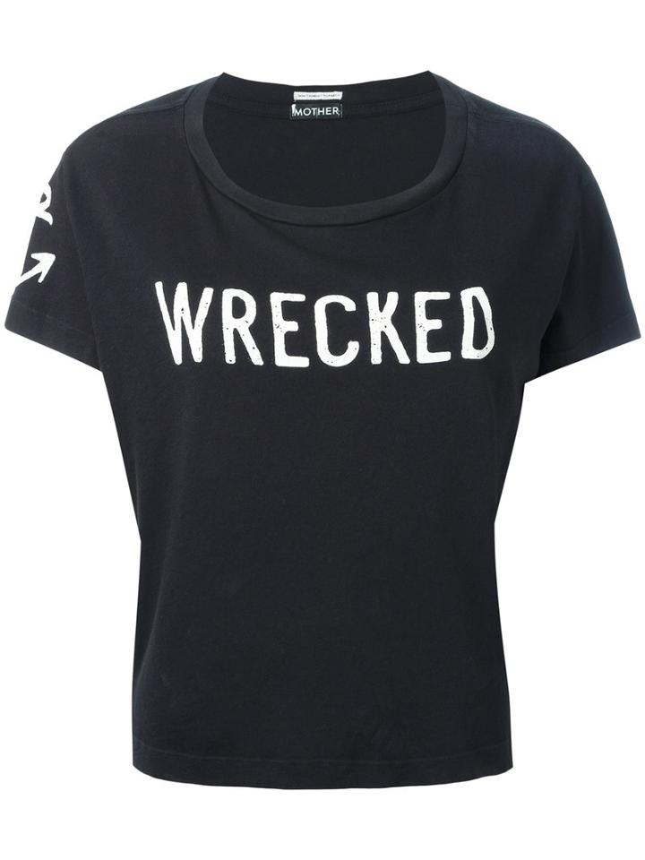 Mother Wrecked T-shirt, Women's, Size: Small, Black, Cotton