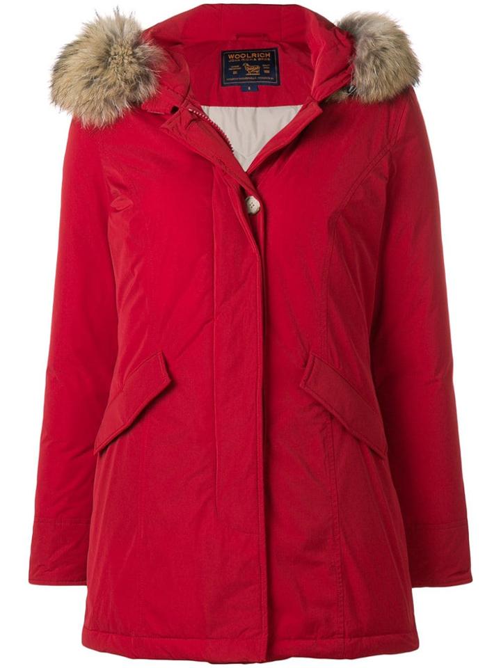 Woolrich Padded Hooded Jacket - Red