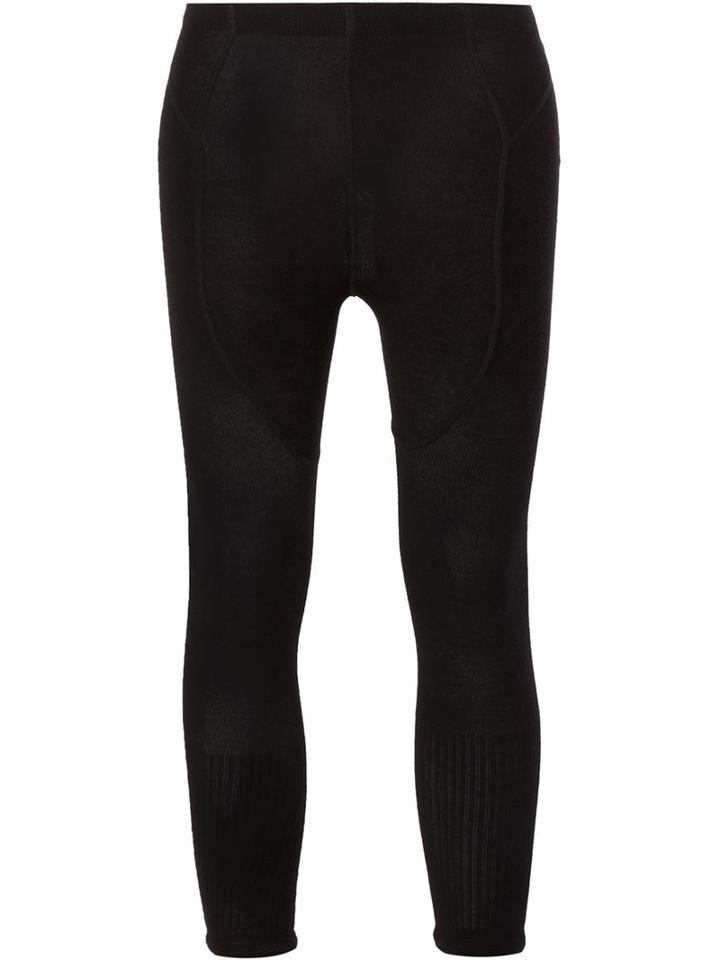 Rick Owens Cropped Leggings, Women's, Size: 2, Black, Cotton/polyamide