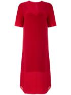 Osklen Midi Silk Dress - Red