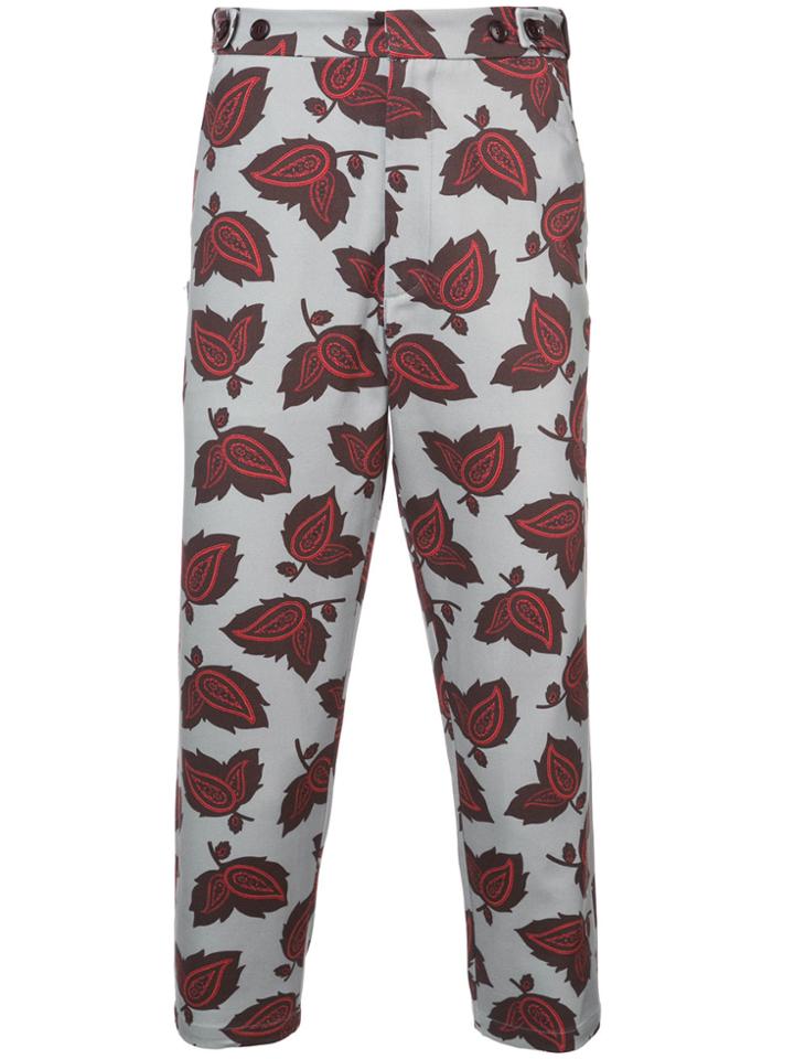 Oamc Patterned Trousers - White