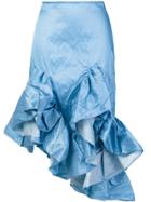 Marques'almeida Asymmetric Frill Skirt - Blue