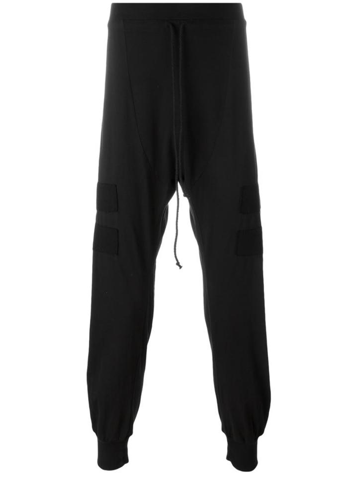 Lost & Found Rooms Lateral Patch Drop-crotch Leggings, Men's, Size: Xs, Black, Cotton