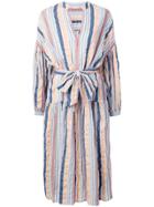 Ulla Johnson Textured Stripe Midi Dress - Blue