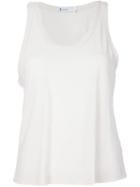 T By Alexander Wang Scoop Neck Top, Women's, Size: Medium, Nude/neutrals, Cotton/polyester