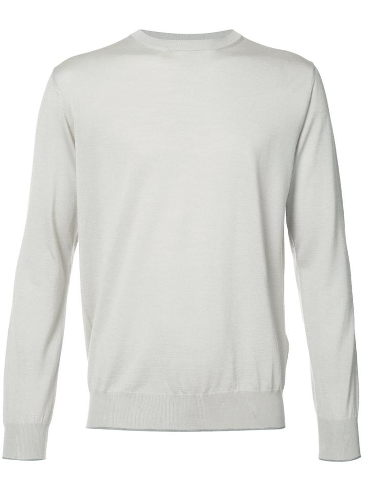 Eleventy - Round Neck Jumper - Men - Merino/silk - Xl, Nude/neutrals, Merino/silk