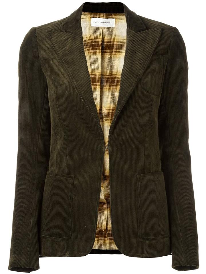 Faith Connexion Fitted Blazer Jacket, Women's, Size: 40, Brown, Cotton/acetate/viscose