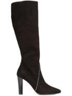 Saint Laurent 'lily 95' Studded Boots - Black