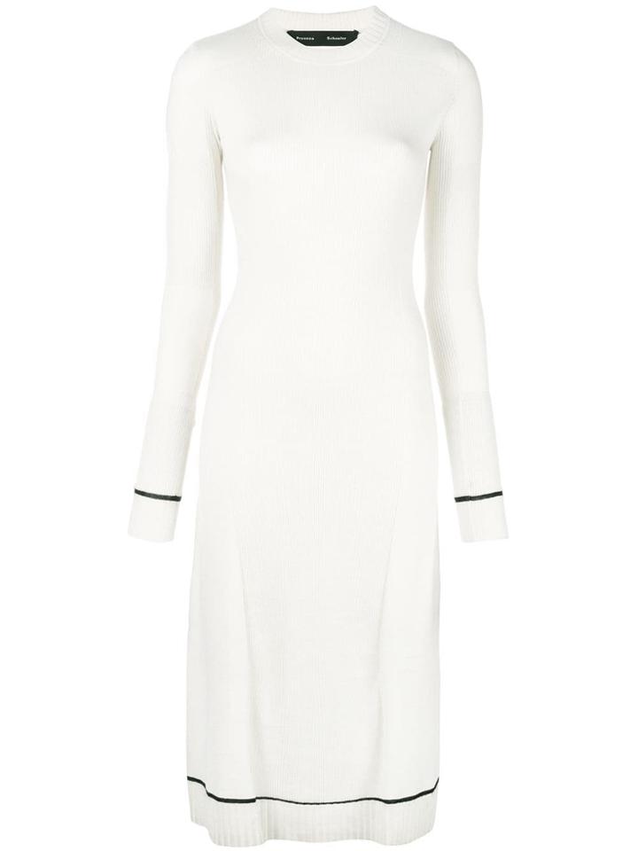 Proenza Schouler Matte Knit Sleeveless Dress - White