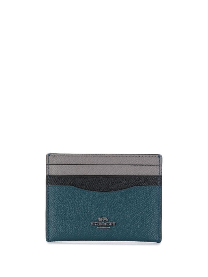 Coach Colour Block Card Case - Blue