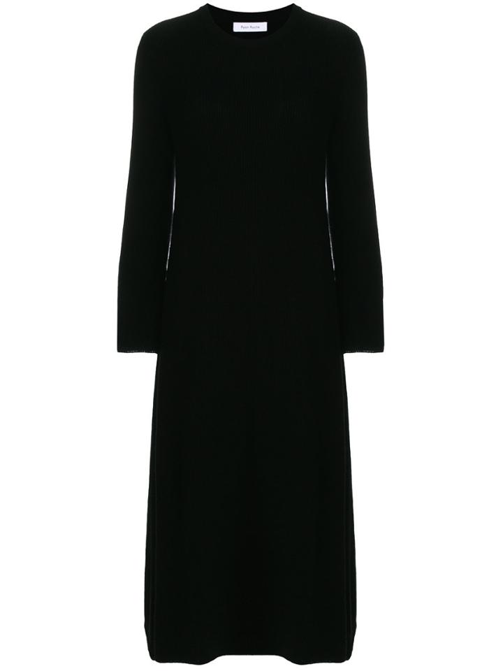 Ryan Roche Knitted Midi Dress - Black